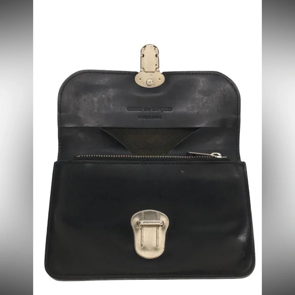 Comme des Garcon studded leather wallet card holder